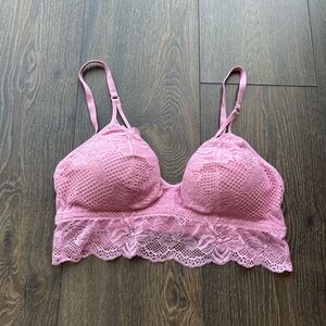 NWOT Auden Pink Lace Bra